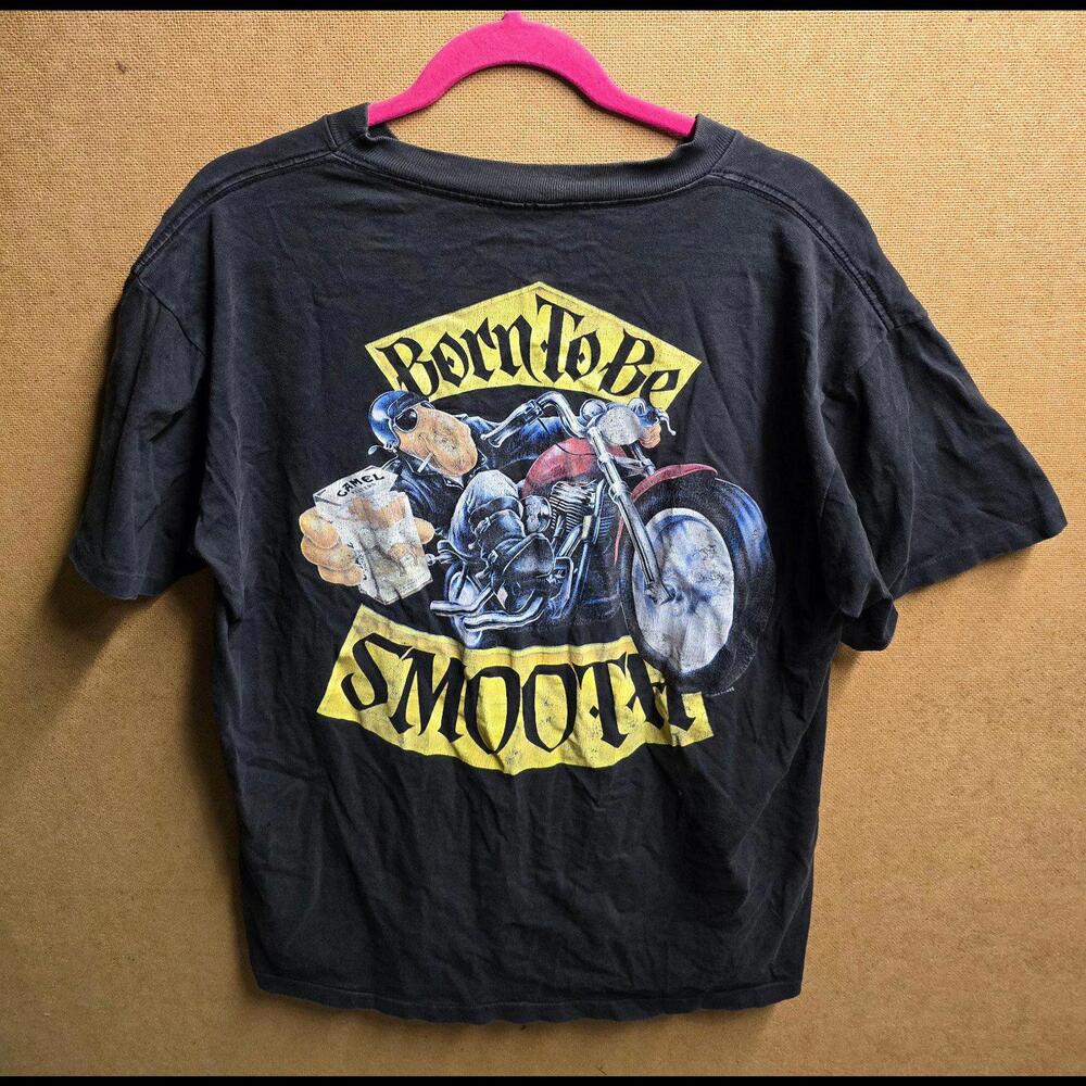 Vtg 91 Camel Cigarettes Born To Be Smooth Single Stitch L